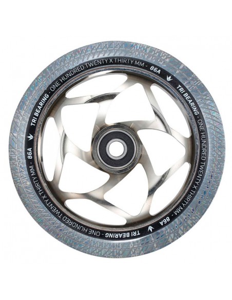 blunt wheel tri bearing 120mm x 30mm | chrome-clear