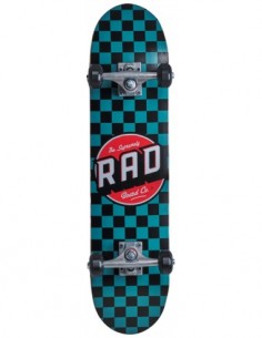 RAD DUDE CREW 7.25" CHECKERS TEAL | COMPLETE SKATE
