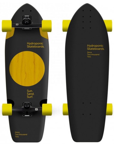 hydroponic surfskate square  31.5'' lunar black-yellow