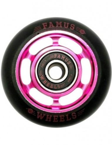 famus wheels 60mm 6 spokes pink 90a - 4 pack