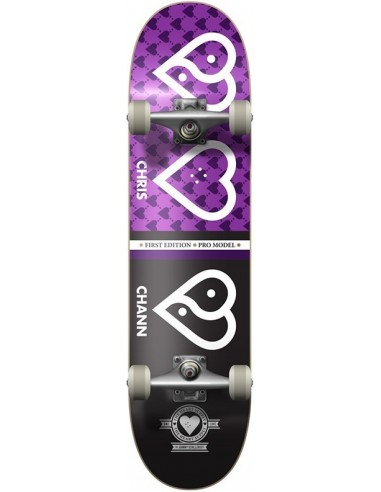 heart supply chris chann planet heart purple 7.75" - complete skateboard