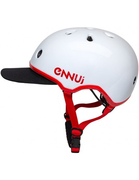 Comprar ennui elite helmet white-red shiny (include removable peak)