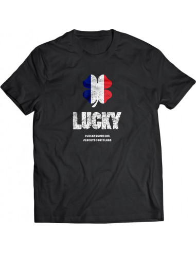 lucky clover logo flag t-shirt